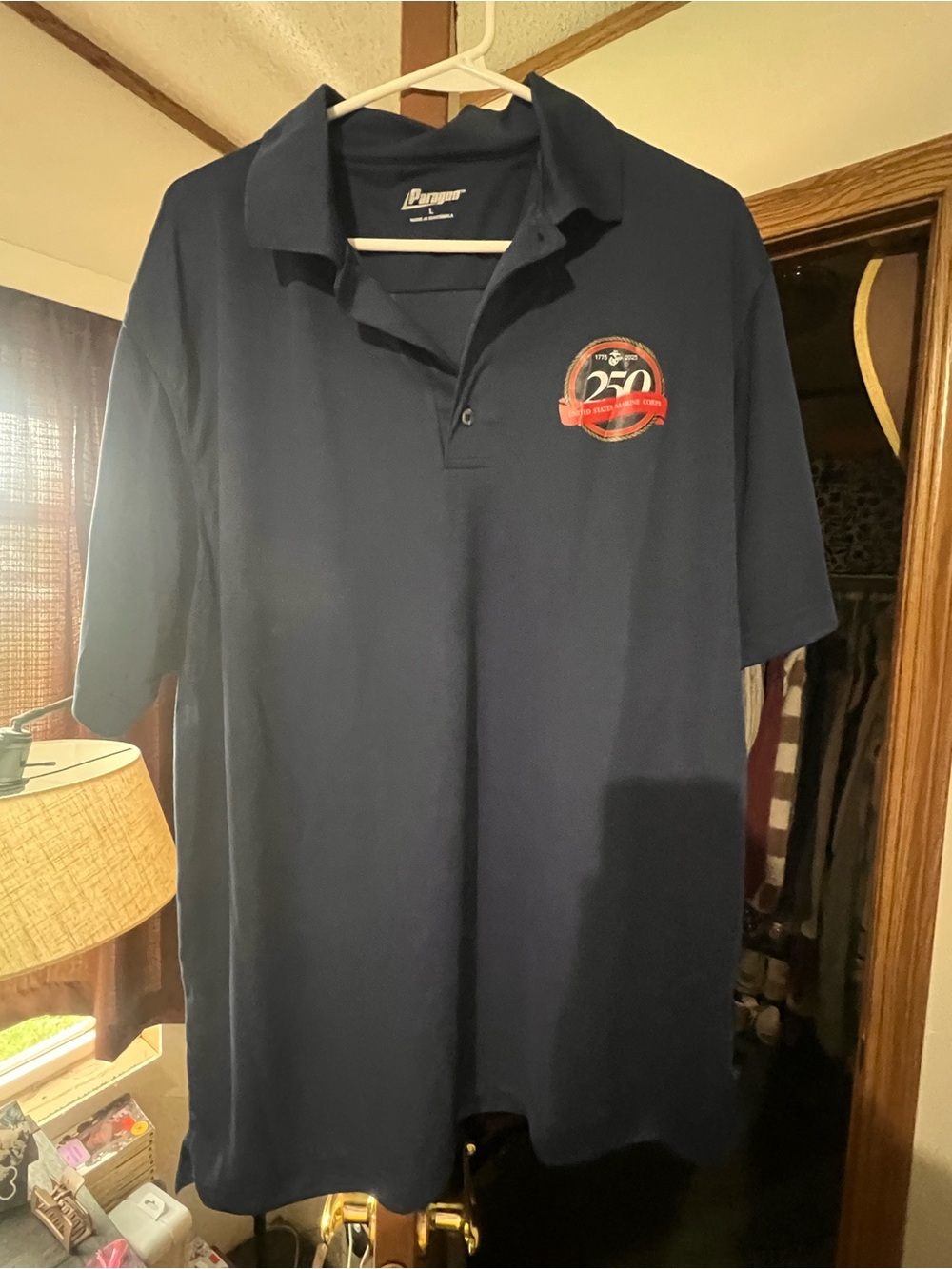Port Authority Navy Polo with 250 Anniversary Crest